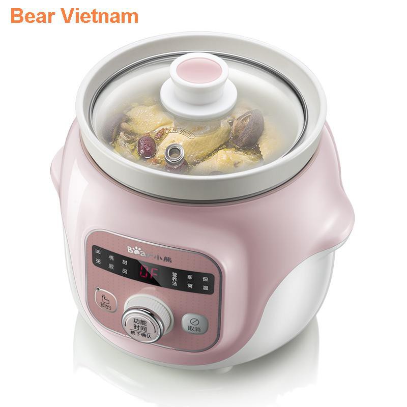 ✢¤❃Nồi cơm điện Bear sứ hầm súp nấu cháo bb mini tự động ăn dặm cho bé 1-2 người