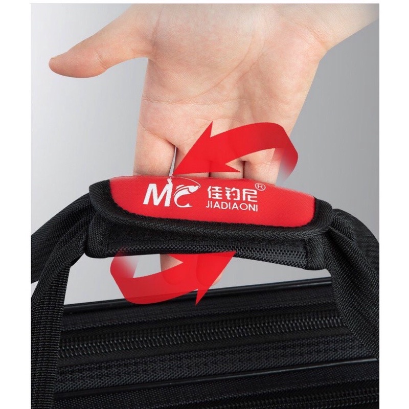 Bao cần 2 ngăn  MC chính hãng màu Đen đỏ sang trọng