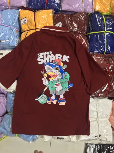 Áo Polo SHARK [ HÌNH THẬT B'TEEN %] Tay lỡ SIÊU HOT 2020