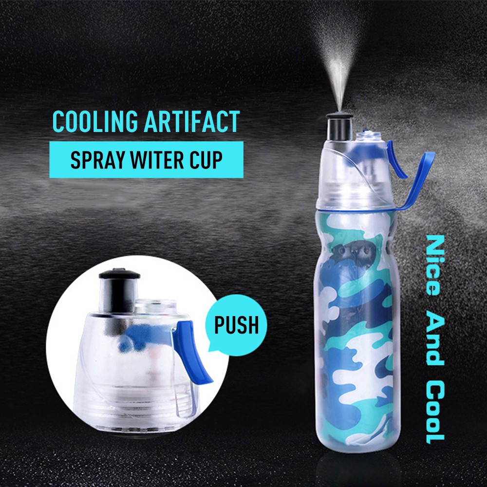 yumcute Sports Spraying water bottle|Drinking and Spraying Bottle for Humidification and Cooling (590ml) yumcute