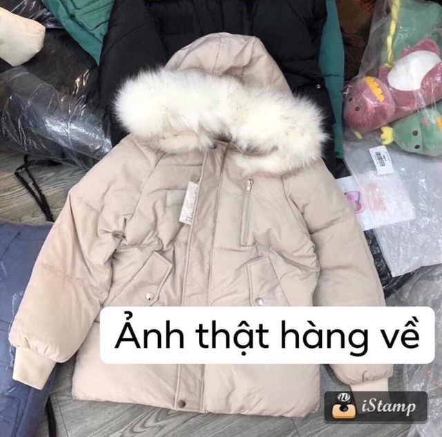 Áo khoác phao trần bông, mũ lông đại hàn phong cách Hàn Quốc kiểu dáng mới 2021 | BigBuy360 - bigbuy360.vn