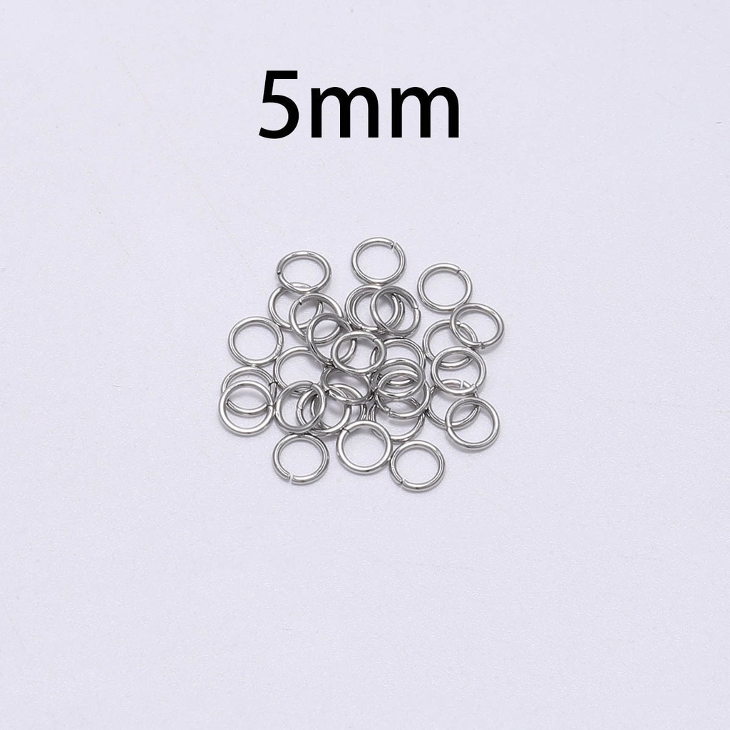 Bộ 200 Vòng Nhẫn Hình Chữ C Bằng Thép Không Gỉ Dùng Làm Trang Sức DIY