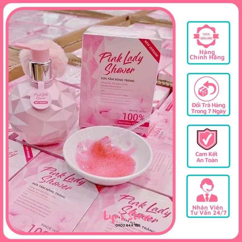 Sữa Tắm Truyền Trắng Hương Nước Hoa PinkLady,Dưỡng Da Trắng Hồng Bật Tông Sau Mỗi Lần Sử Dụng.Chứa Hạt Massage Dịu Nhẹ.