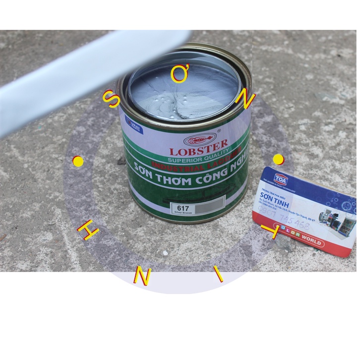 Sơn thơm công nghiệp Lobster màu bạc silver bronze 617 800ml