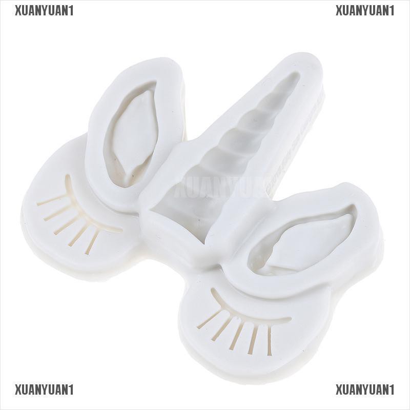 [XUANYUAN1] Khuôn Silicone Làm Bánh / Sô Cô La / Kẹo Đường Hình Sừng Ngự