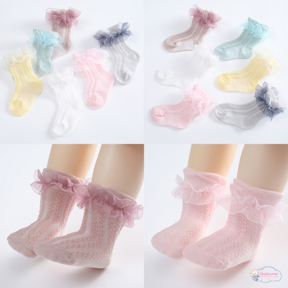Vớ Công Chúa Cổ Cao Phối Ren Dễ Thương Thời Trang Cho Bé Gái