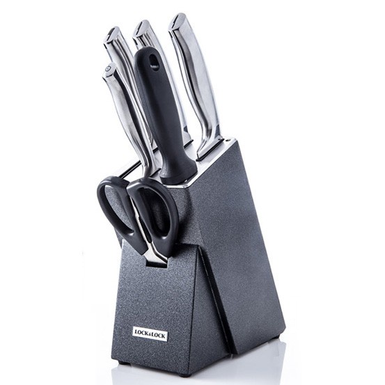 CKK301 - Bộ dao 7 món L&L, thép không gỉ  - Màu đen