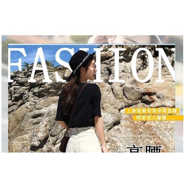 Quần Short Denim Ống Rộng Lưng Cao Phối Rách Phong Cách Hàn Quốc Hàng Mới 2022 Dành Cho Nữ