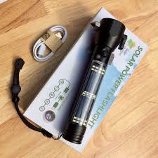 Đèn Pin 11 Chức Năng Solar Power Flashlight Siêu Sáng