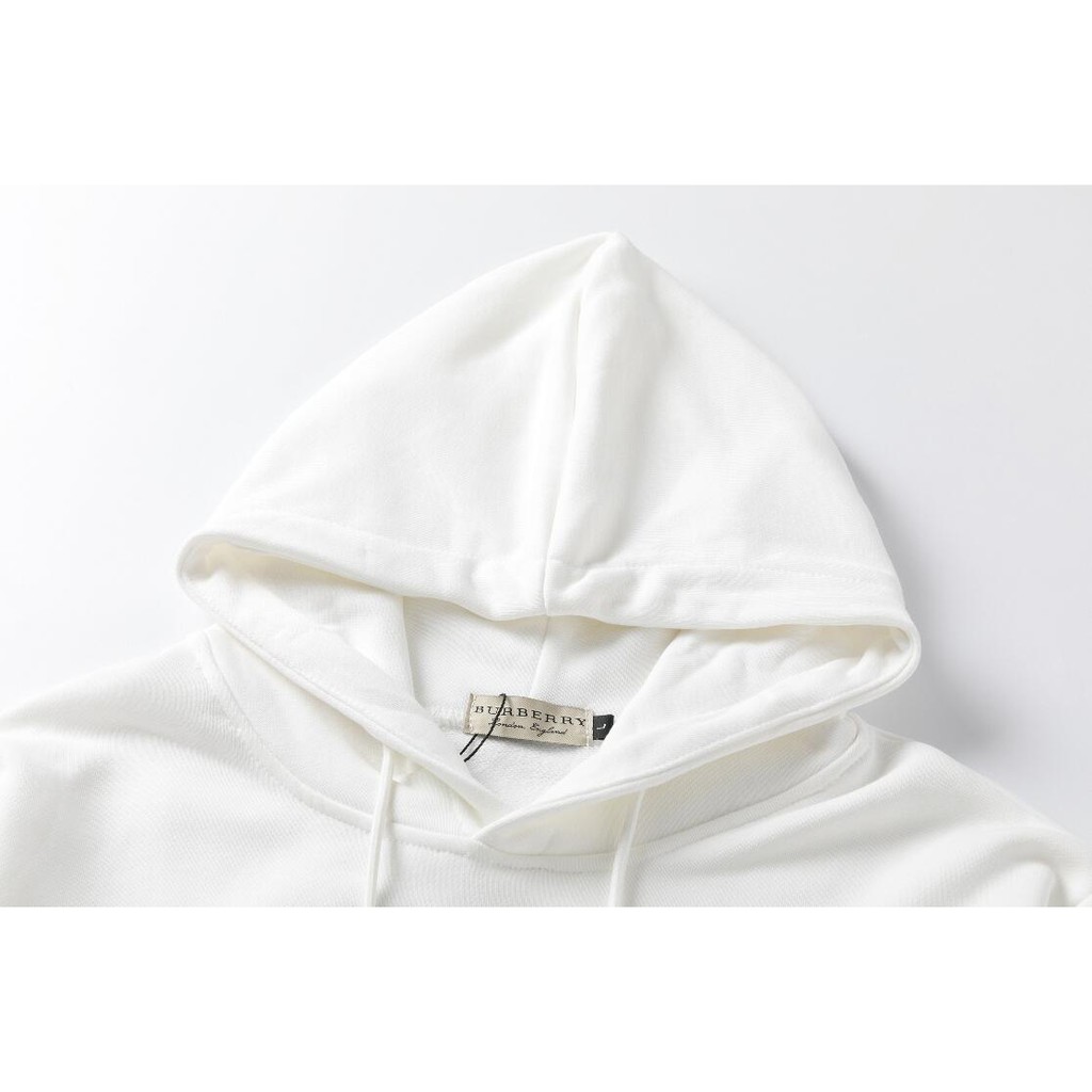 Áo hoodie cotton in chữ Burberry thời trang cho nam và nữ