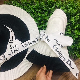 Mũ Cói Nơ DIOR Vành Đại