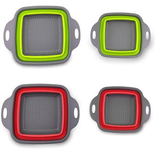 [Giảm Giá] Bộ 2 Rổ Xếp Gọn Vuông Cao Cấp