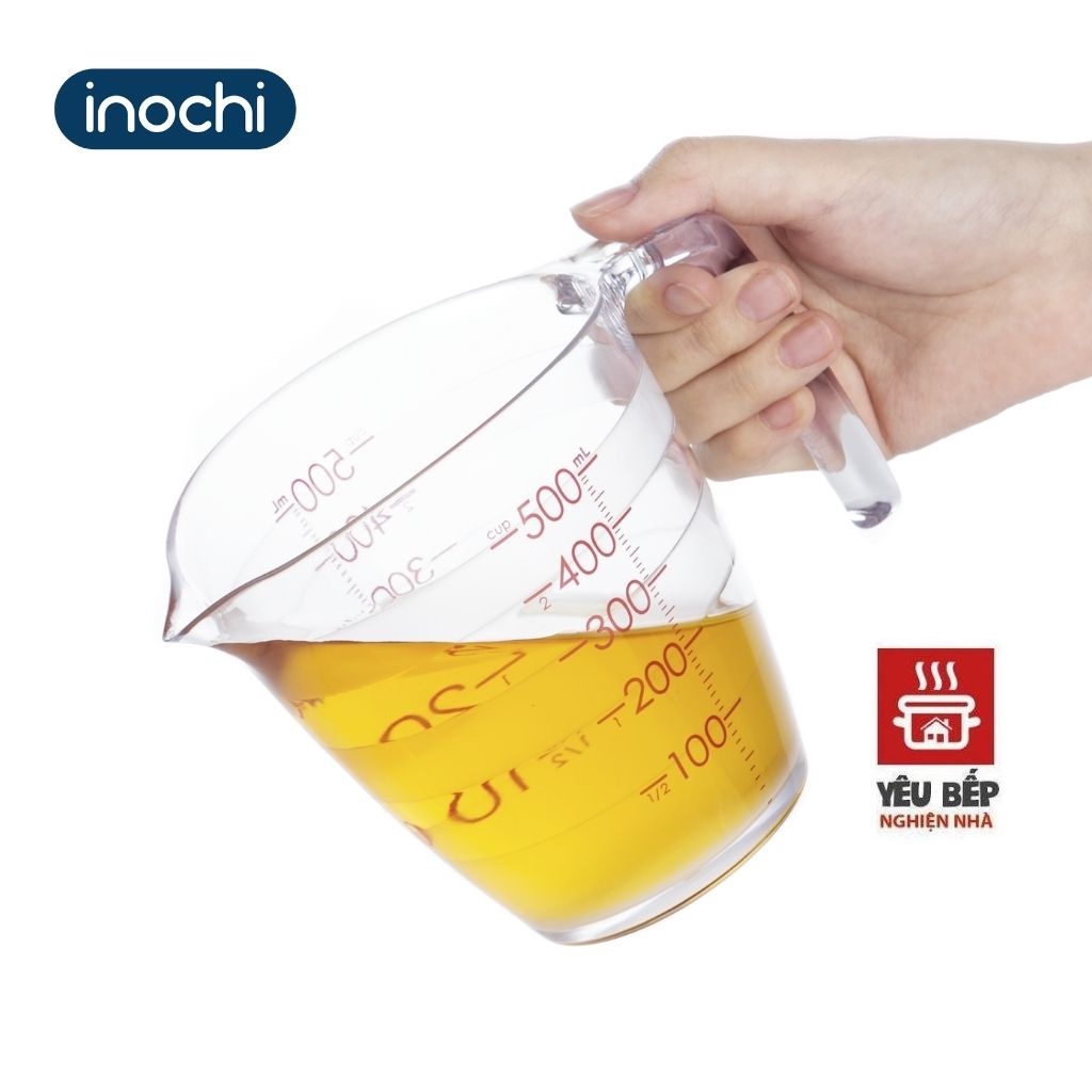 Cốc đong chia vạch Inochi Yoko Nhựa nguyên sinh dụng cụ đo lường nhà bếp thông minh