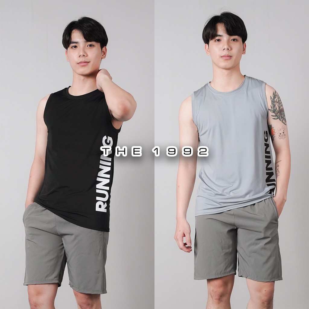 Áo ba lỗ nam THE 1992 Áo tanktop sát nách nam RUNNING