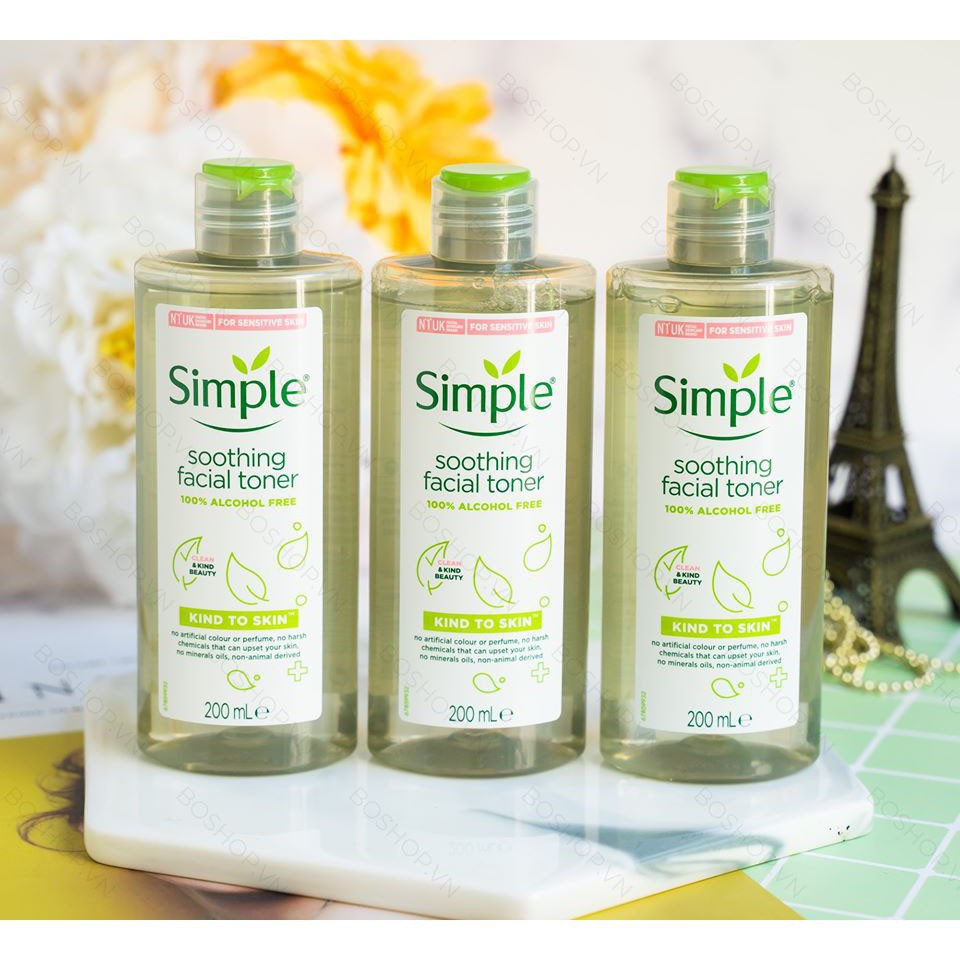 Nước Hoa Hồng Simple Smoothing Facial Toner 200ml