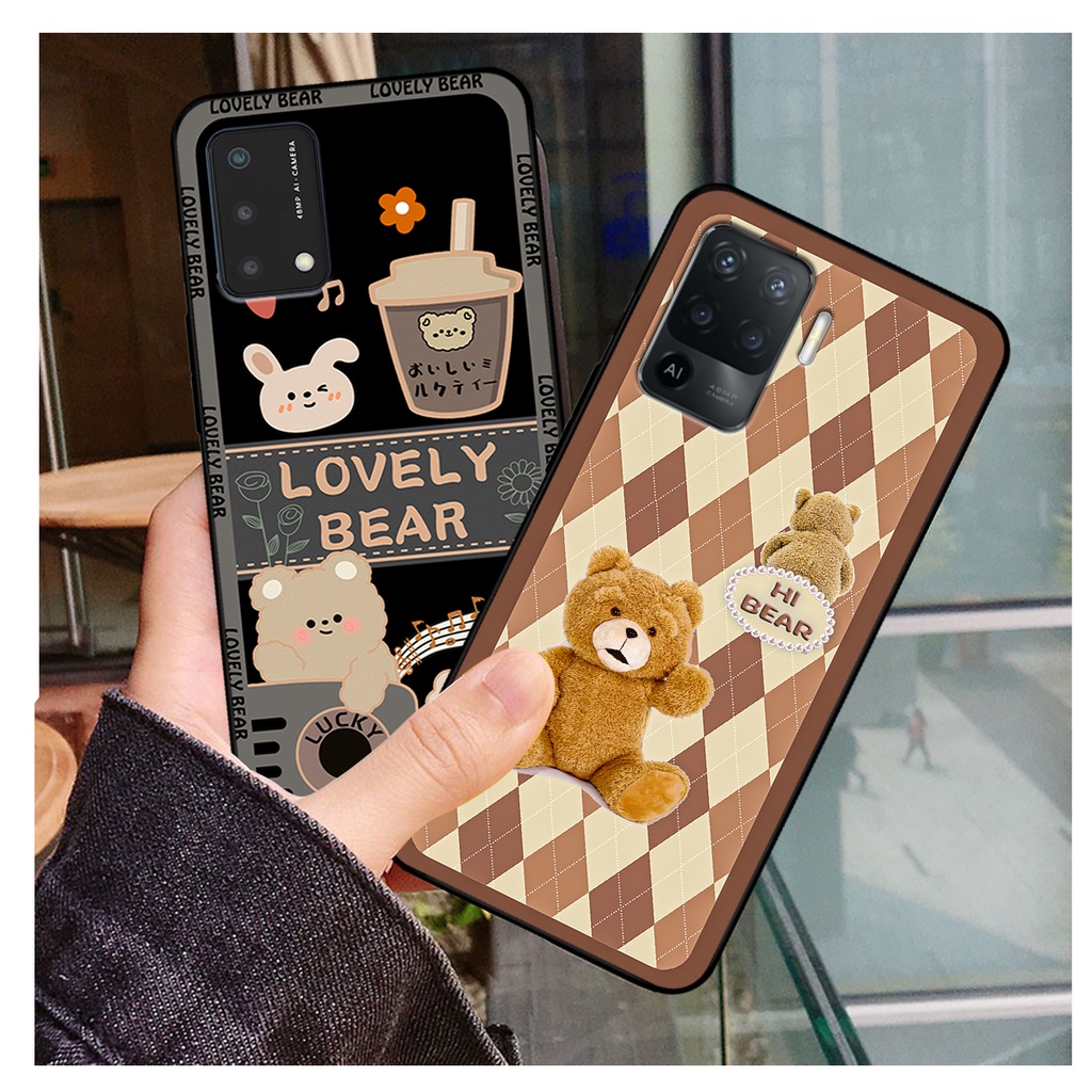 Ốp lưng Oppo A74 - Oppo  A94 - Oppo A95 in hình gấu bear dễ thương, bền đẹp.