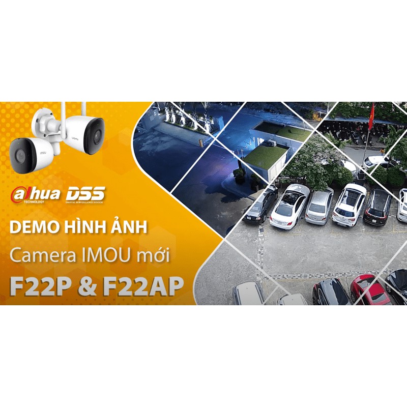 Camera IP IMOU Ngoài Trời IPC-F22P New 2 anten chống nước - 2MP - Full HD 1080P - Công nghệ lưu trữ H265X tự bù sáng