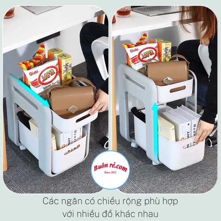 Kệ trượt đa năng Hokori Việt Nhật 5588 có bánh xe dễ dàng di chuyển, Kệ đựng đồ phòng tắm nhà bếp, đựng đồ ăn vặt