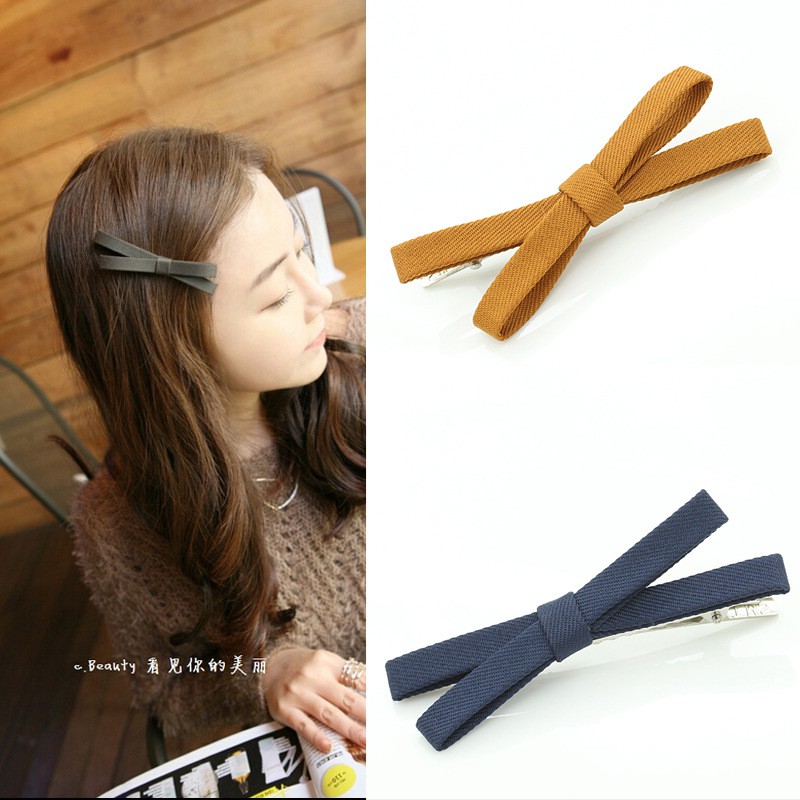 Kẹp tóc hình nơ phong cách Hàn Quốc đáng yêu