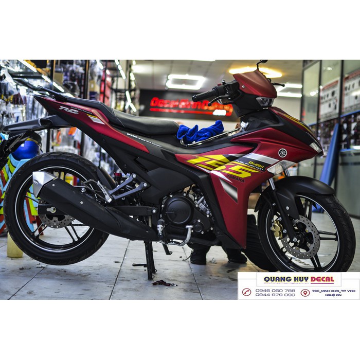 Tem trùm exciter 155 ♦FREESHIP♦ đỏ vàng đen, tem exciter155, team trùm ex 155, tem xe ex155 đỏ vàng 