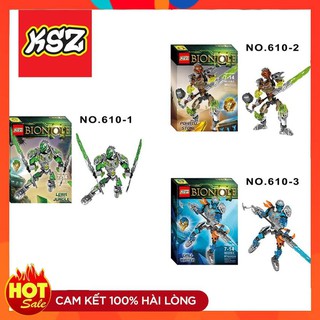 Đồ chơi bộ xếp hình bionicle 610 - lắp ráp các chiến binh lewa 610-1 pohatu 610-2 cali 610-3