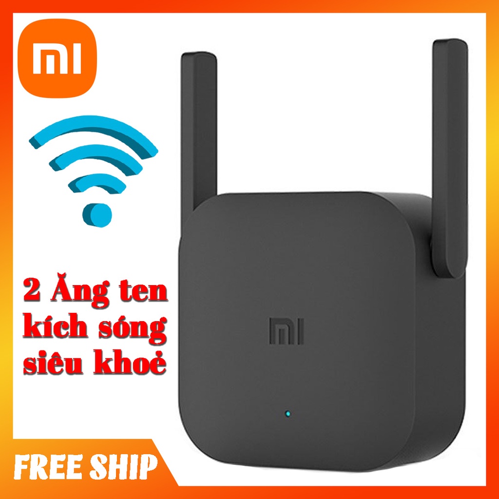 Kích sóng Xiaomi 2 ăng ten Mi WiFi Repeater Pro sóng siêu khoẻ tốc độ 300 Mbps [BH 12 THÁNG]