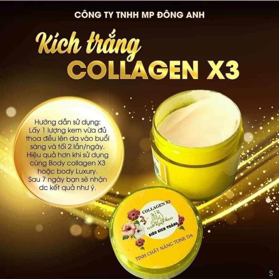 Kem  Kích Trắng Collagen x3, Kích dưỡng trắng da toàn thân 30ml