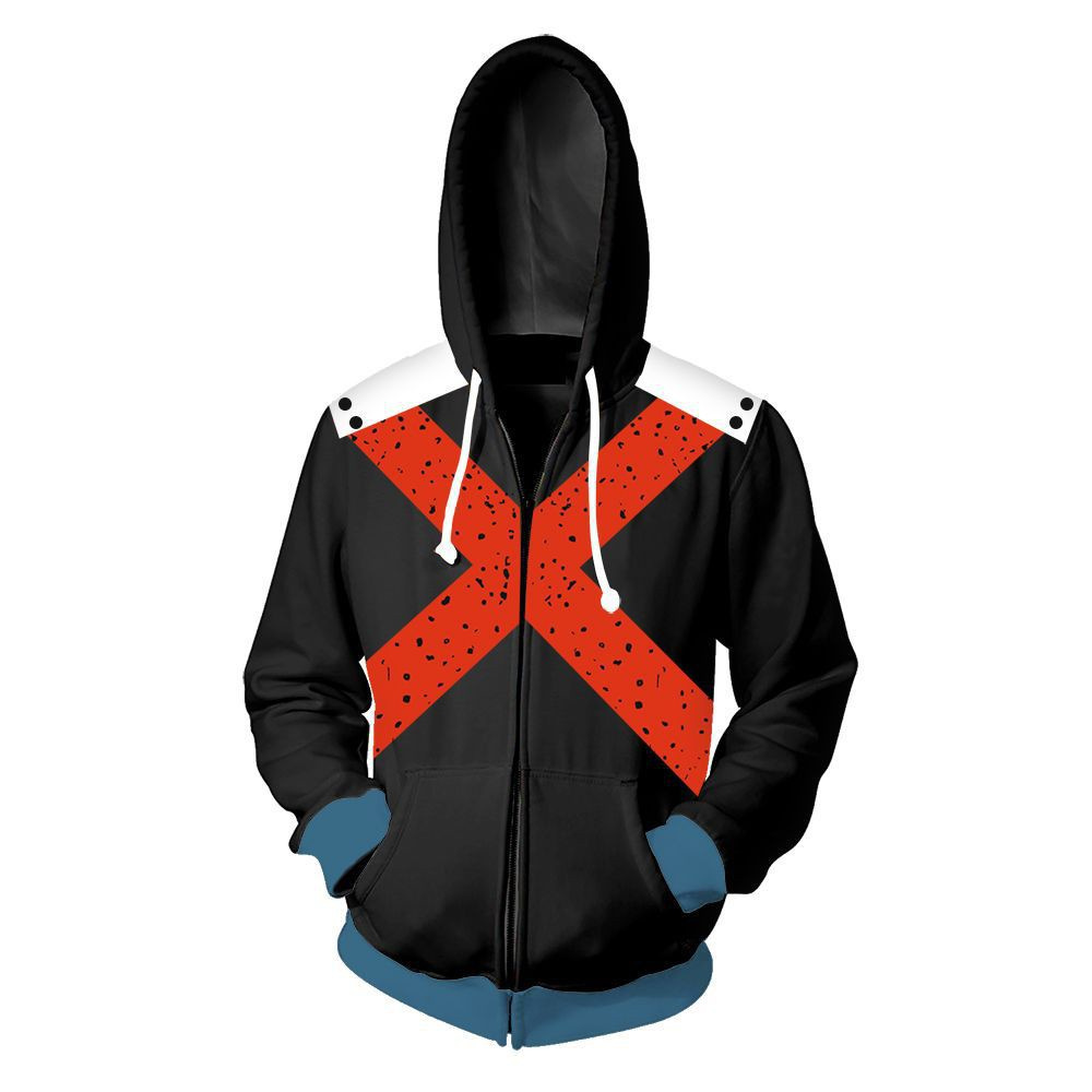 Áo hoodie HUQISHA họa tiết My Hero Academia đơn giản thời trang dành cho nam