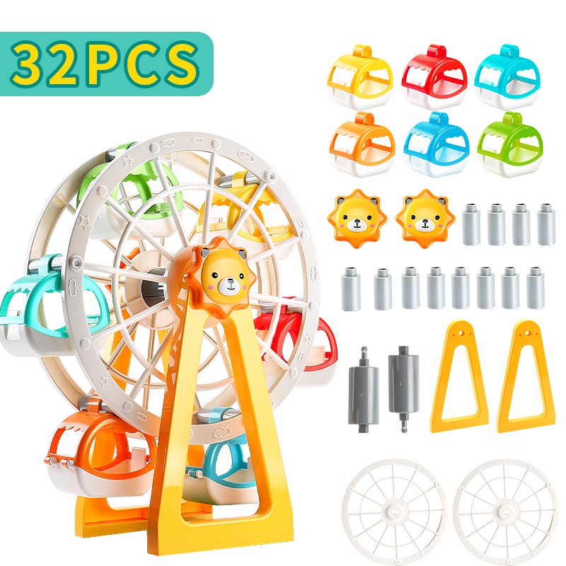 Đồ Chơi Lắp Ráp Vòng Đu Quay Cỡ Lớn Tương Thích Với Cảnh Quan Mini Giáo Dục Cho Trẻ Em