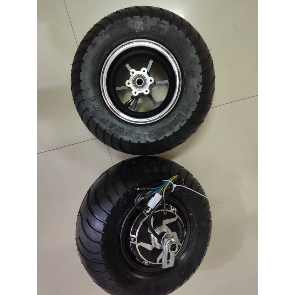 Động cơ scooter bánh béo khủng như lốp ô tô 48v800w đường kính 13inch cả lốp xe NAMHP