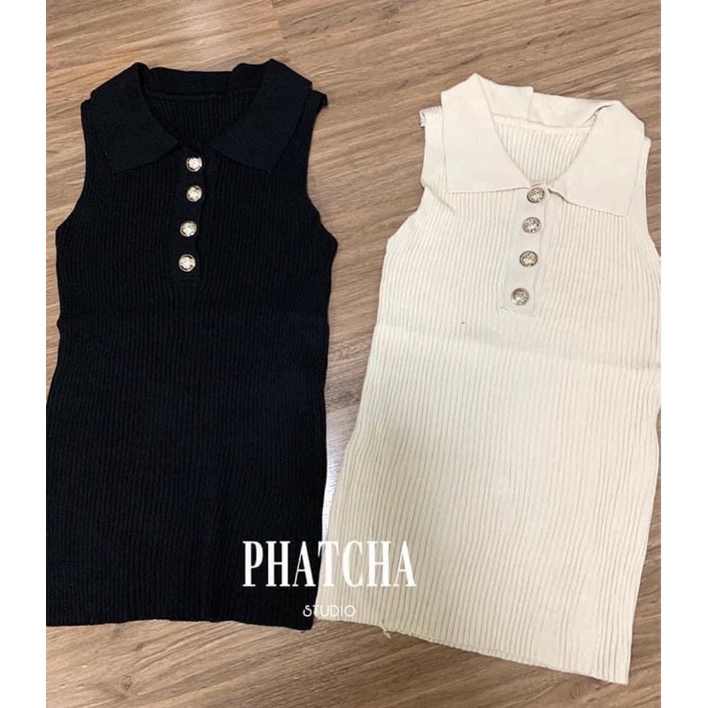 Áo thun khoá nút kim loại vàng cao cấp Thailand