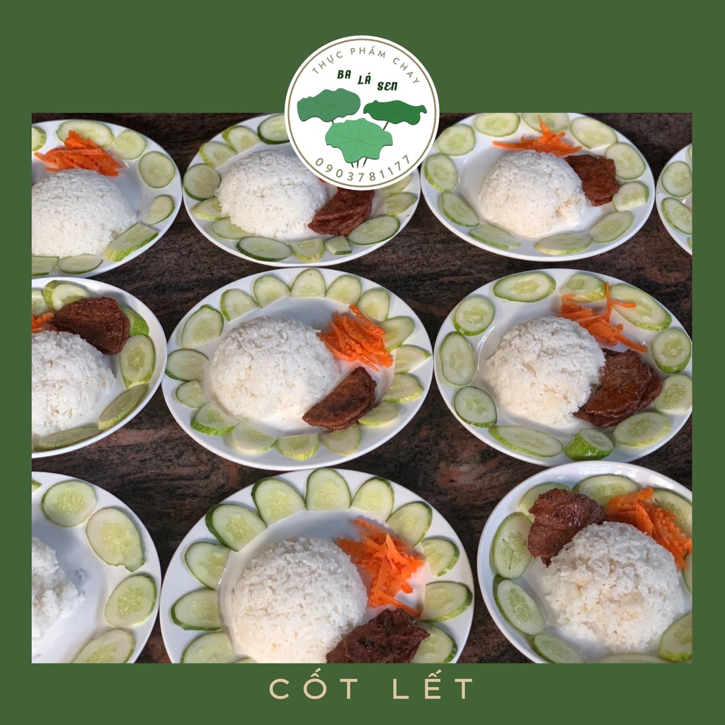 Sườn cốt lết chay Ba Lá Sen chế biến sẵn.