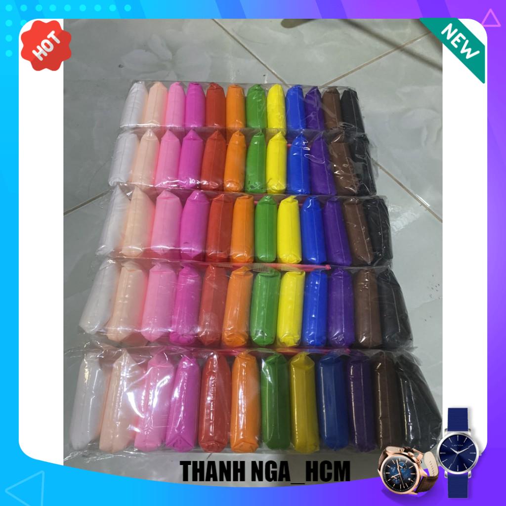 Đất nặn / đất sét nhẹ tự khô an toàn Lốc 12 màu cao cấp Softclay nặn hình, làm Butter slime &amp; bộ cây tạo hình