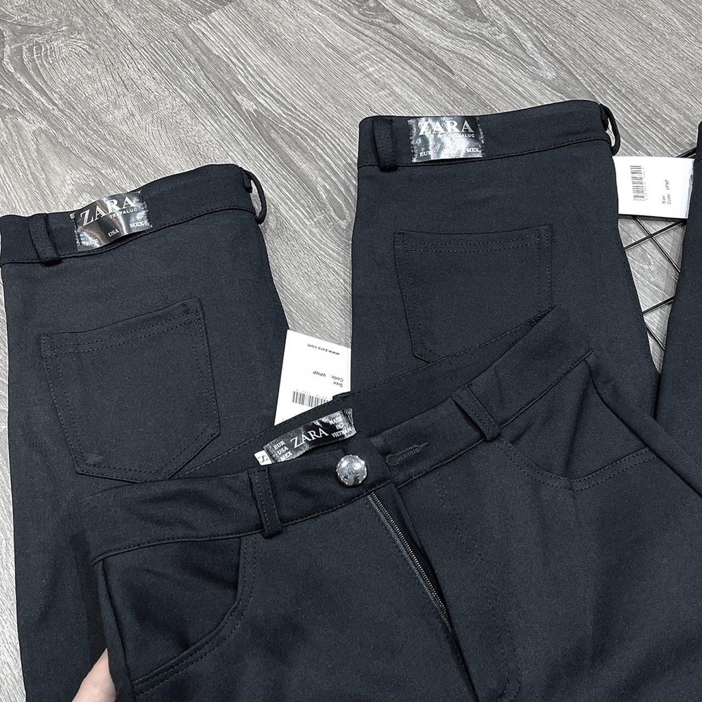 Quần Tregging Nữ Cạp Cao Gen Bụng - Quần Dài 1 Khuy ZaRa VNXK Cao Cấp