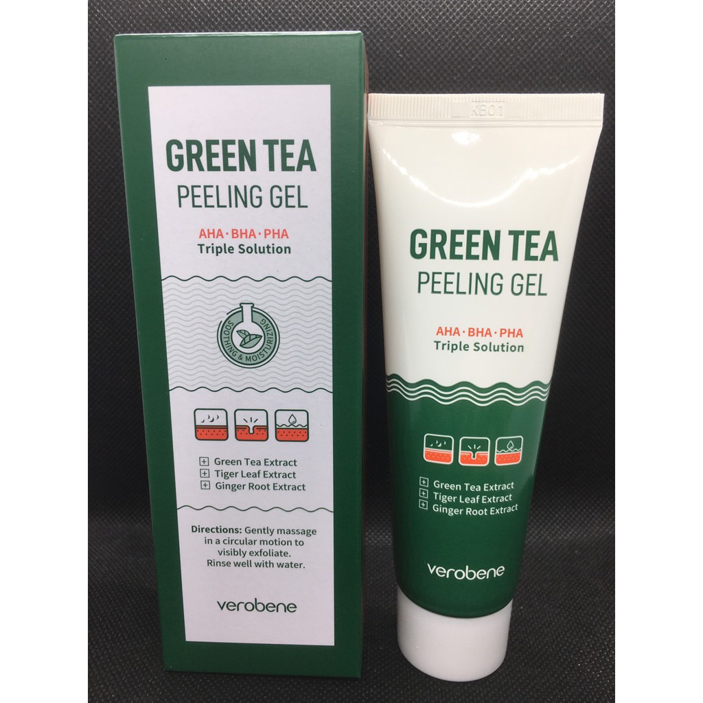 Tẩy tế bào da chết trà xanh body toàn thân Verobene Green Tea Peeling Gel 70g