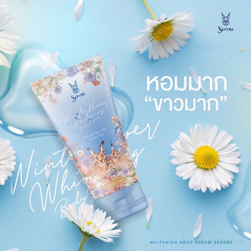 Dưỡng ẩm trắŉg da hương hoa Serene Winter Flower Whitening Body Serum Thái Lan