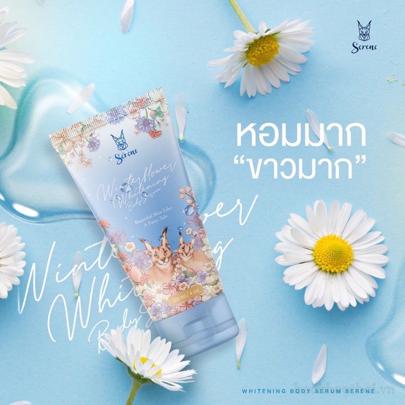 Dưỡng ẩm trắŉg da hương hoa Serene Winter Flower Whitening Body Serum Thái Lan