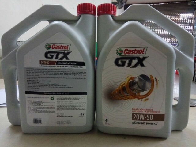 Dầu nhớt ô tô Castrol GTX 20W-50 SL/CF can 4L