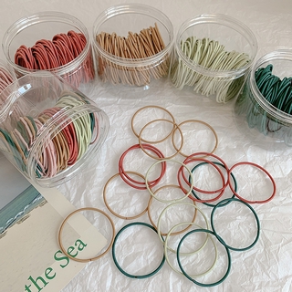 Set 100 Dây Buộc Tóc Cao Su Co Giãn Thời Trang 2024 Cho Nữ