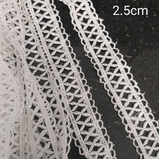 Ren chỉ bóng ,màu trắng ,size 2.5cm