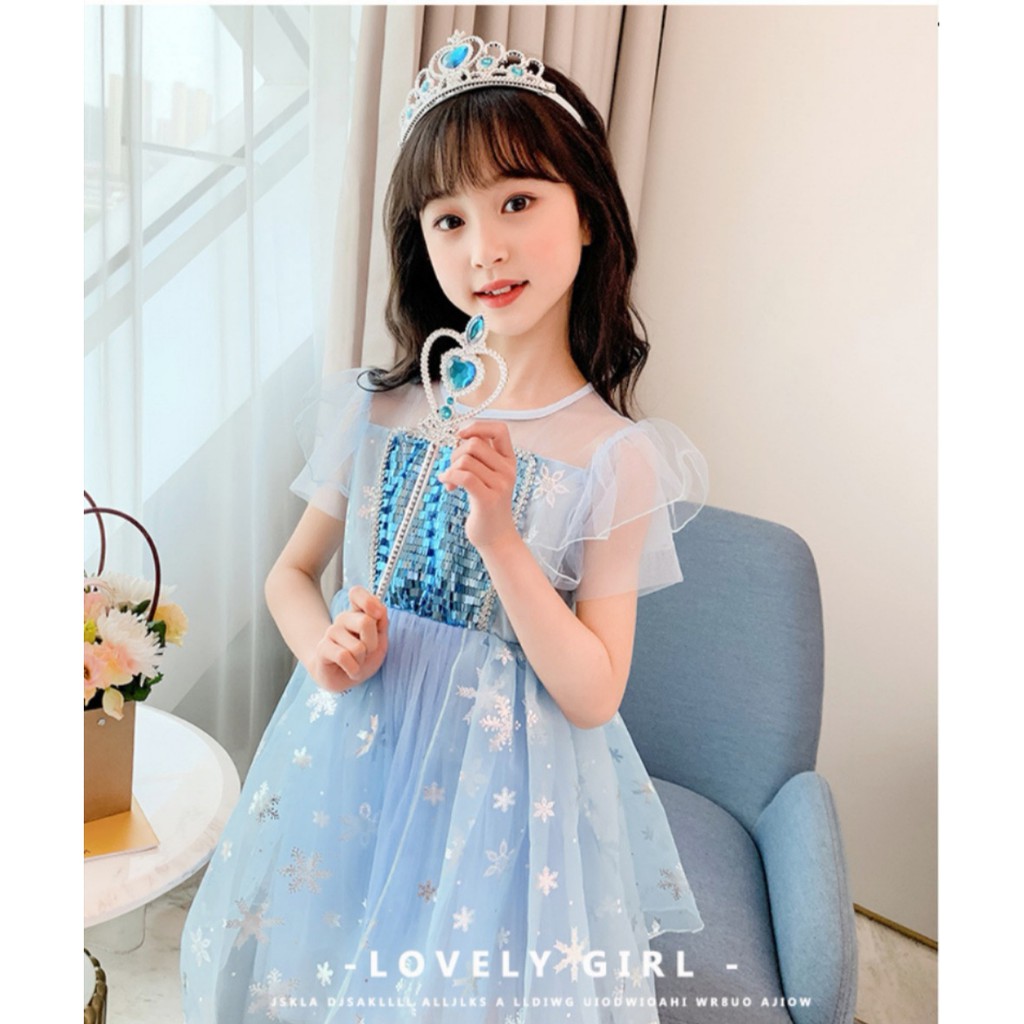 Bộ Trang Sức 6 Món Hình Công Chúa Elsa Xinh Xắn Cho Bé Gái Thời Trang