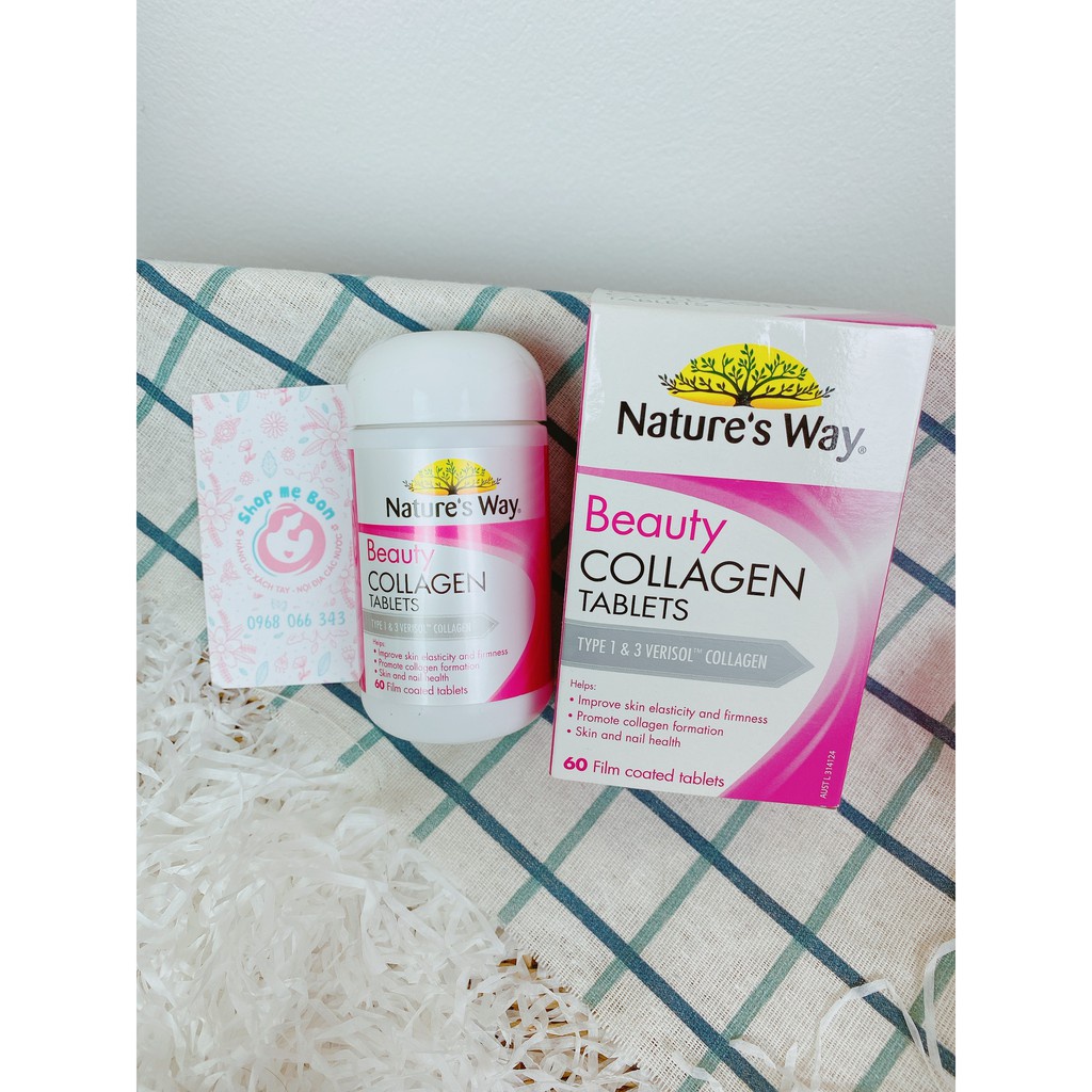 Collagen viên Nature's Way Beauty Collagen Booster 60 viên - Xuất xứ Úc ÚC