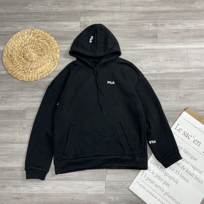 Áo Nỉ Mũ Hoodie Màu Đen Form 35-48kg