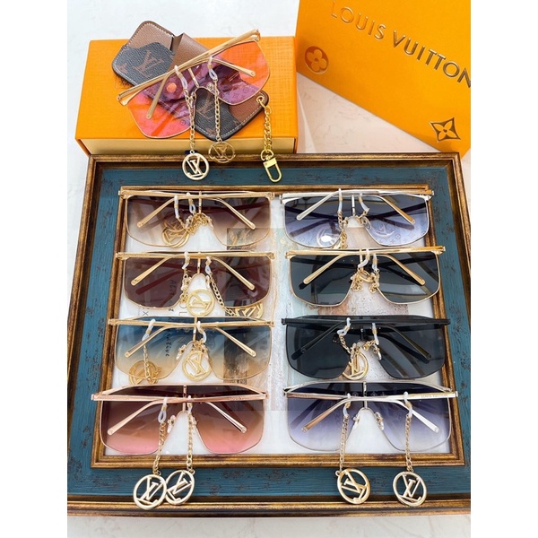 Kính râm chống tia uv 9 màu cho nam và nữ Louis Vuitton LV cao cấp mẫu mới thời trang phong cách