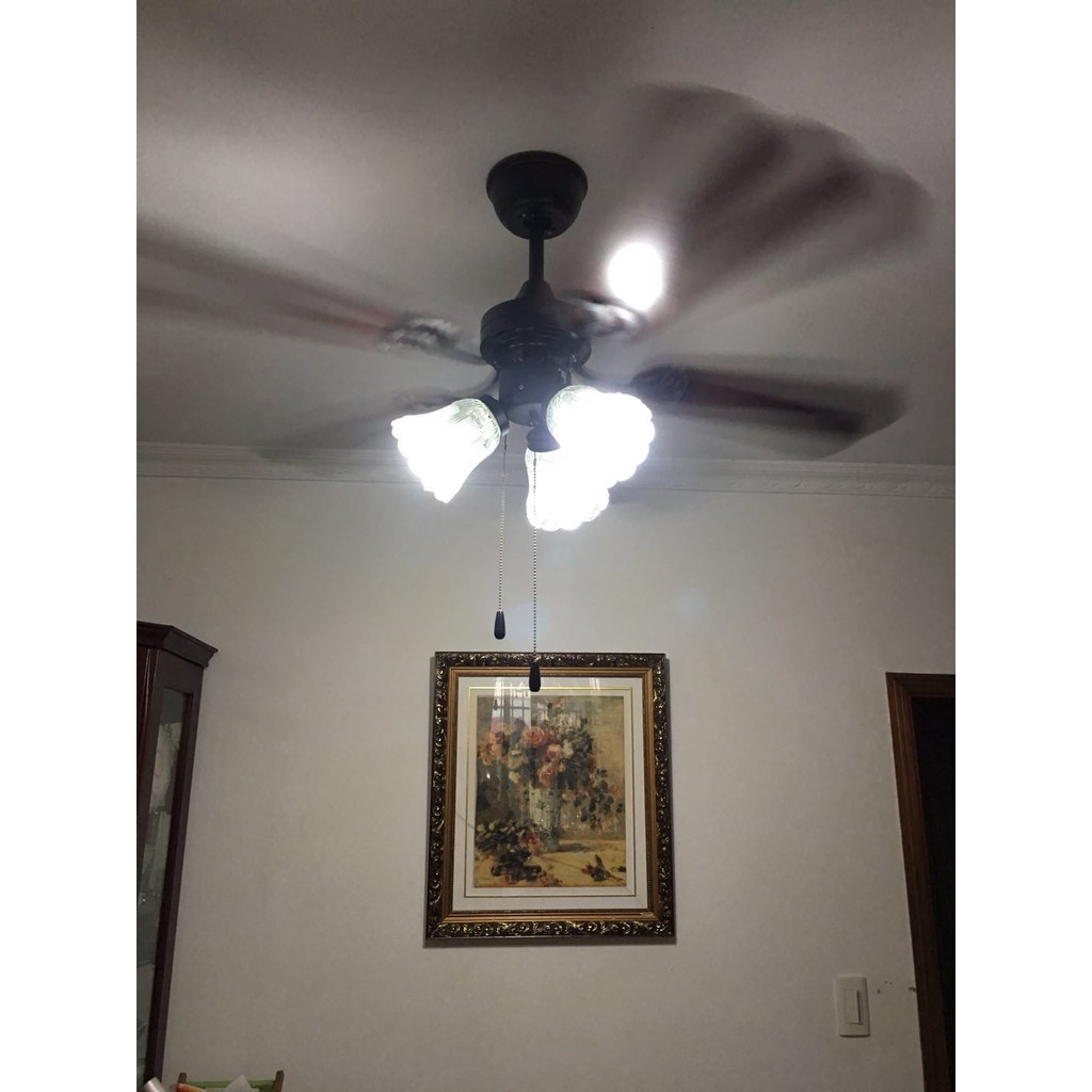 Đèn quạt trần cổ điển Châu Âu  2CDCA42B3