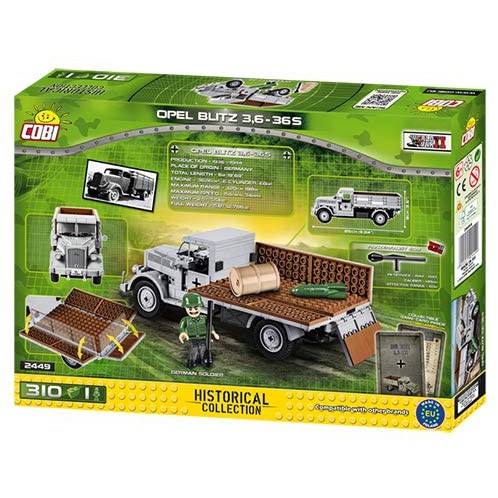 Đồ chơi lắp ráp Lego xe transport - xe tải quân sự vận chuyển - Opel Blitz 3t 4x2 COBI-2449