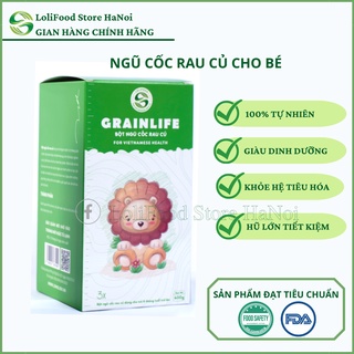 Bột rau củ ăn dặm cho bé - Ngũ cốc ăn dặm rau củ Grainlife Lolifood - Hũ 400G