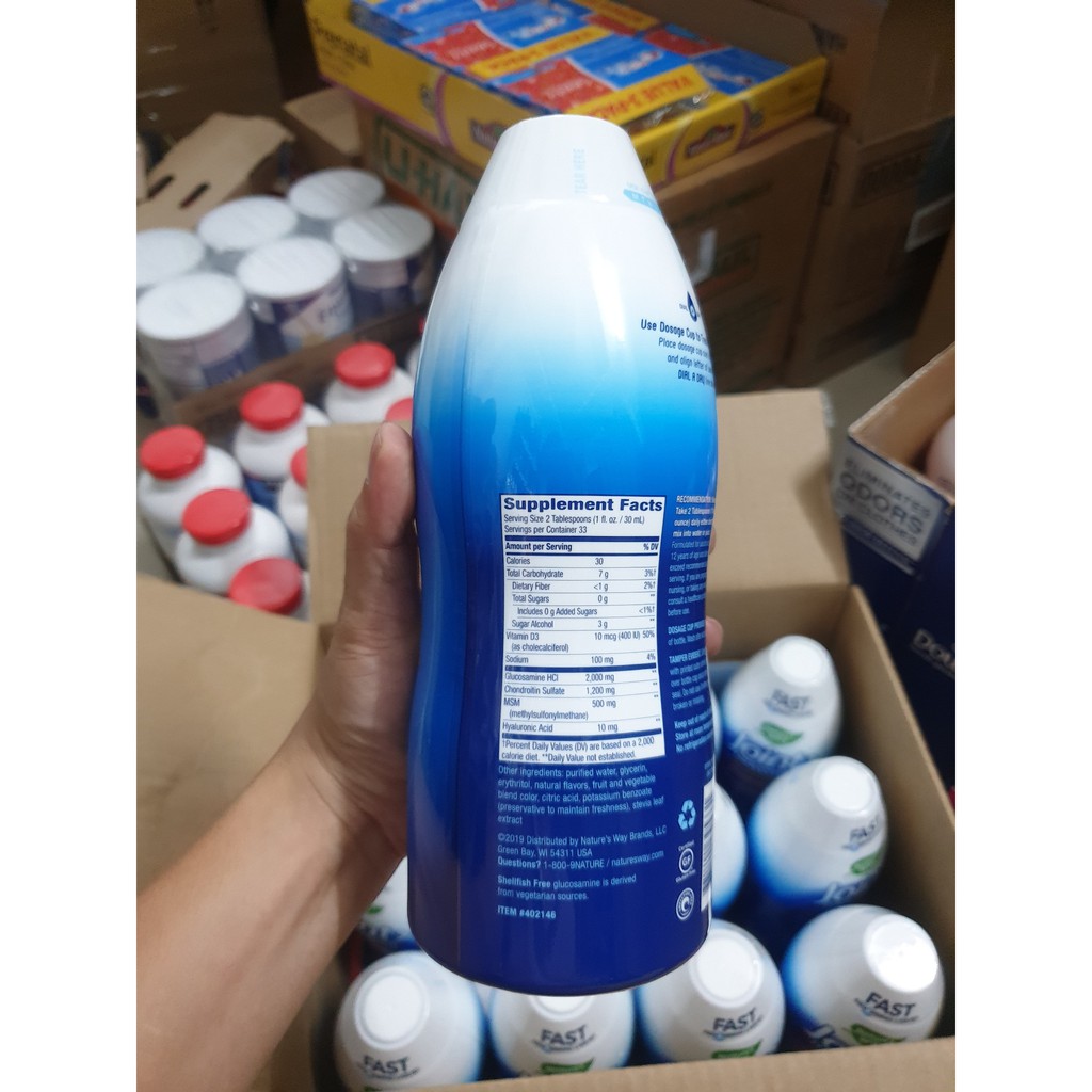 date 7/24 - Nature's Way Glucosamine dạng nước liquid chai 1000 ml của Mỹ thương hiệu joint Movement