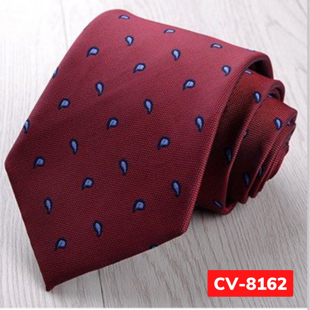 Cà vạt Nam bản to 8cm màu đỏ cao cấp phù hợp cho chú rể, công sở, quà tặng, cravat nam cao cấp