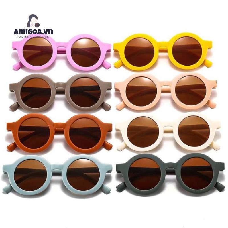 ✨✨Kính Râm Trẻ Em Tròn Mờ Thích Hợp Cho Bé 1-8 Tuổi